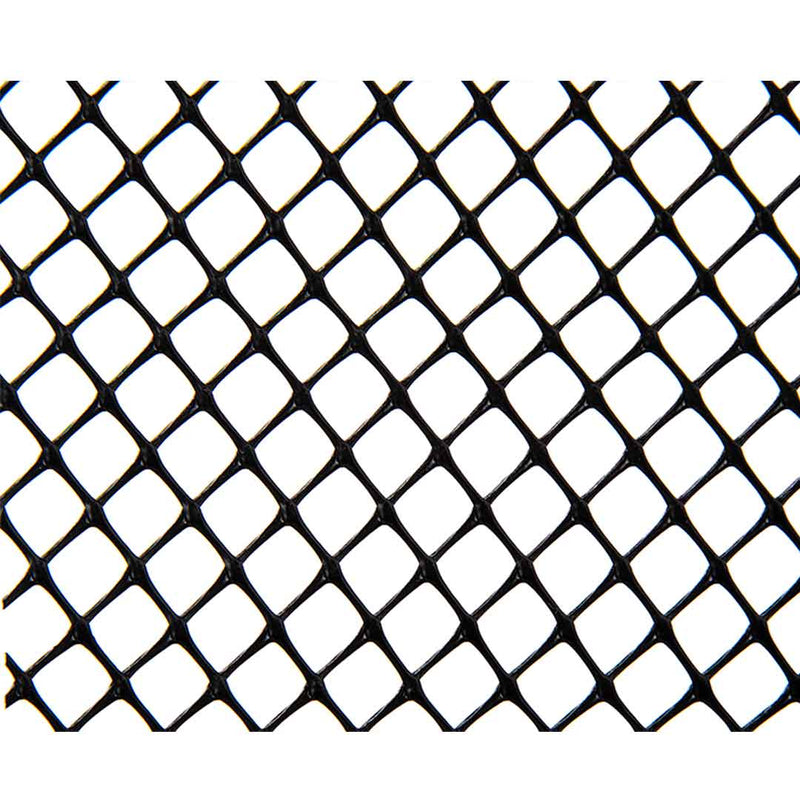3100177NEGRO   Malla Diamante orificio 7x7mm 1m de ancho negro Rollo x 30 MT