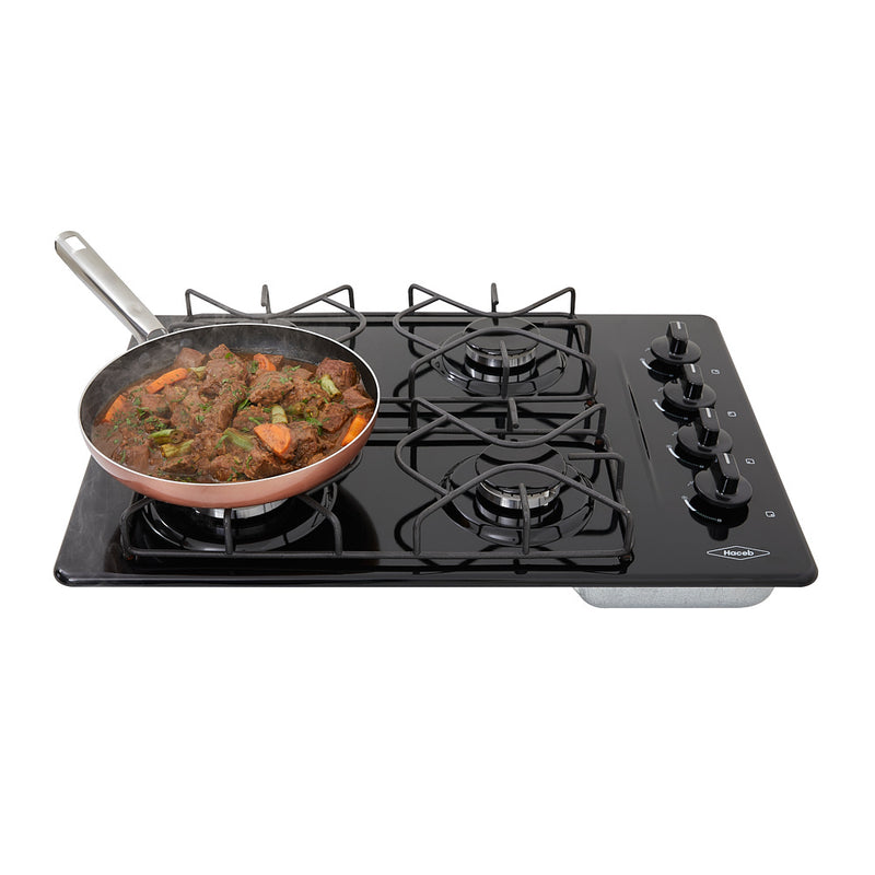 Cubierta para Empotrar ARL de 66 Cm Color Negro Gas Natural 9001646