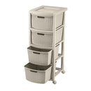 Cajonero Rattan 4 Gavetas Taupe 9836