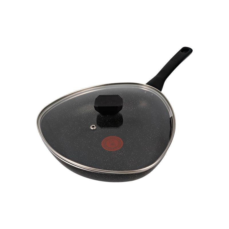 Wok MAS de 30Cm Antiadherente con Tapa de Vidrio Force