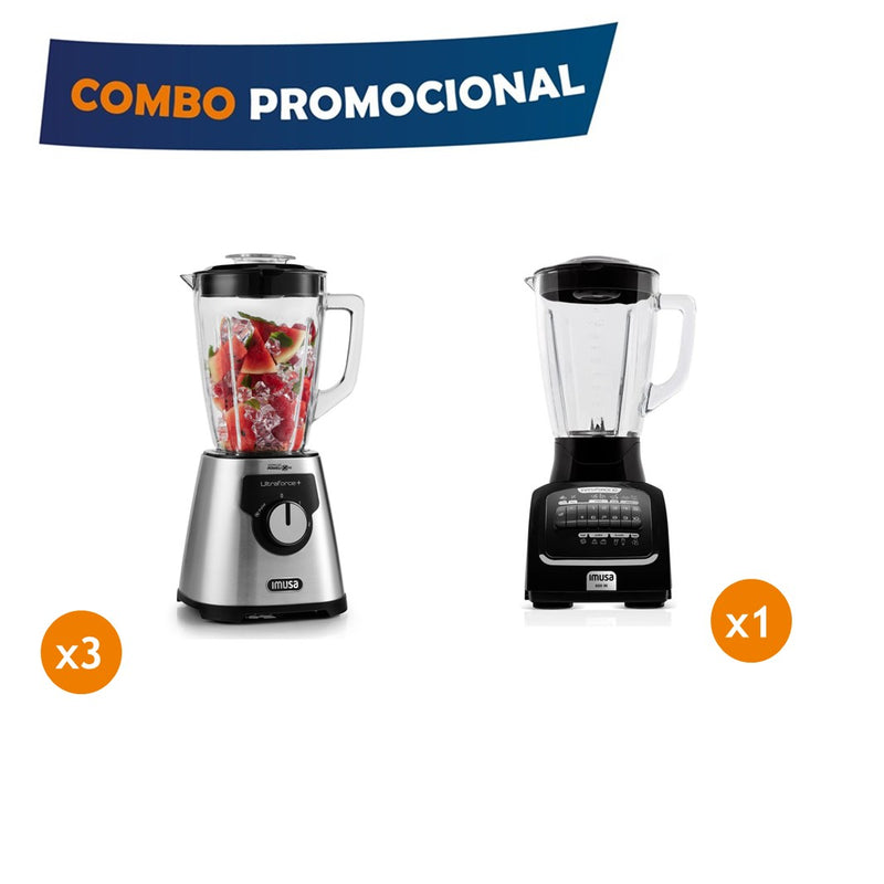 Combo 3 Licuadoras Ultraforce Inox + Licuadora Infinyforce COMBOULTRA3INFIXL
