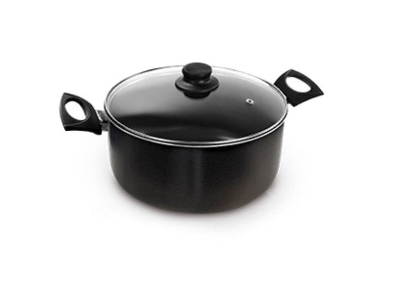 3027    Olla Antiadherente de 16 Cm Con Tapa de Vidrio