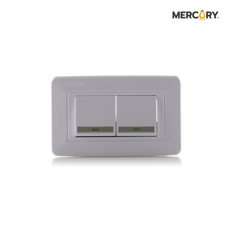 Interruptor Doble Conmutable Blanco ETI09