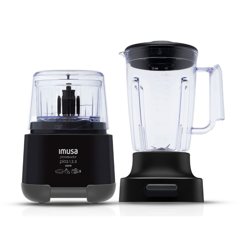 Procesador Imusa Pica 123 + Vaso Negro AD6028CO