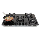 Cubierta de empotrar de Cristal de 76 Cm Negro Gas Natural 9000748