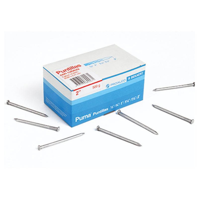 -210956-251432   Puntilla con cabeza  1 1/2" Caja X 50 Cajetillas de 25Kg