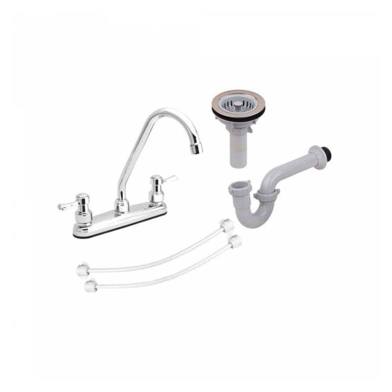 Conjunto griferia+lava platos de 8" palanca balta x 1 Unidad 415040001