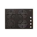 Cubierta Haceb 60x43 cm 4 Puestos Cristal Gas Natural Negro 9003422