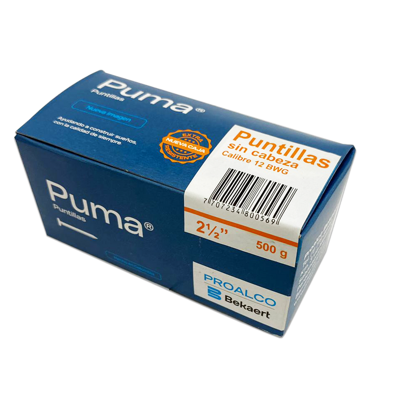 Puntilla Sin cabeza  2 1/2" Caja X 50 Cajetillas de 25Kg -210946