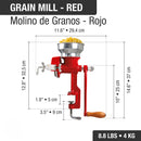 Molino de Grano Manual Tolva Plastica Color Rojo 30032