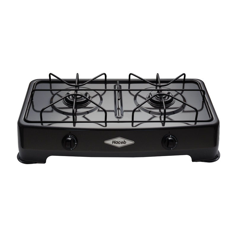 Sobremesa a gas Arezo de 2 puestos color gris - Gas Natural 9000689