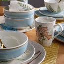 Vajilla Corona Lovely Caoba Azul 32 Piezas 8 Puestos VL1964080132