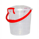 Balde Fantasía 15 L Transparente con Manija Roja 06545ROJO