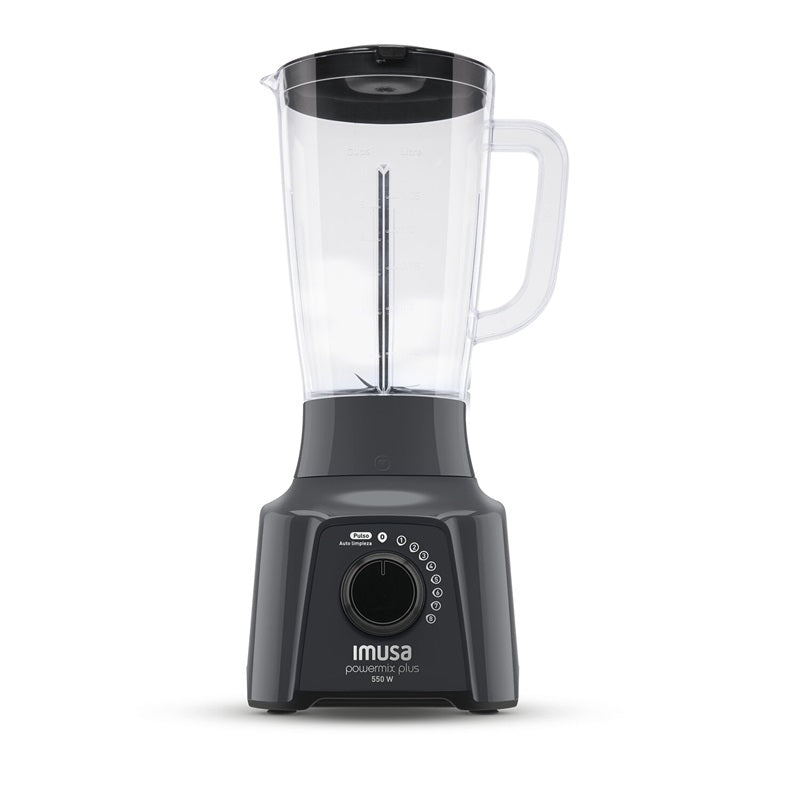 Licuadora Powermix Plus 8 Velocidades Vaso Plasticos Gris LM288B56