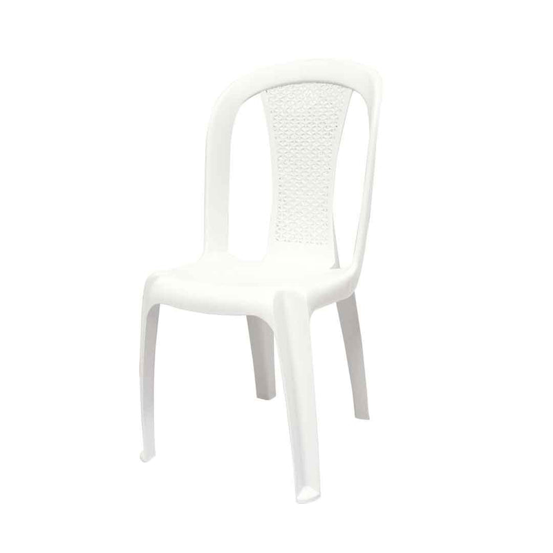 Silla Crystal Sin Brazos Espaldar Malla Peletizada - Blanco