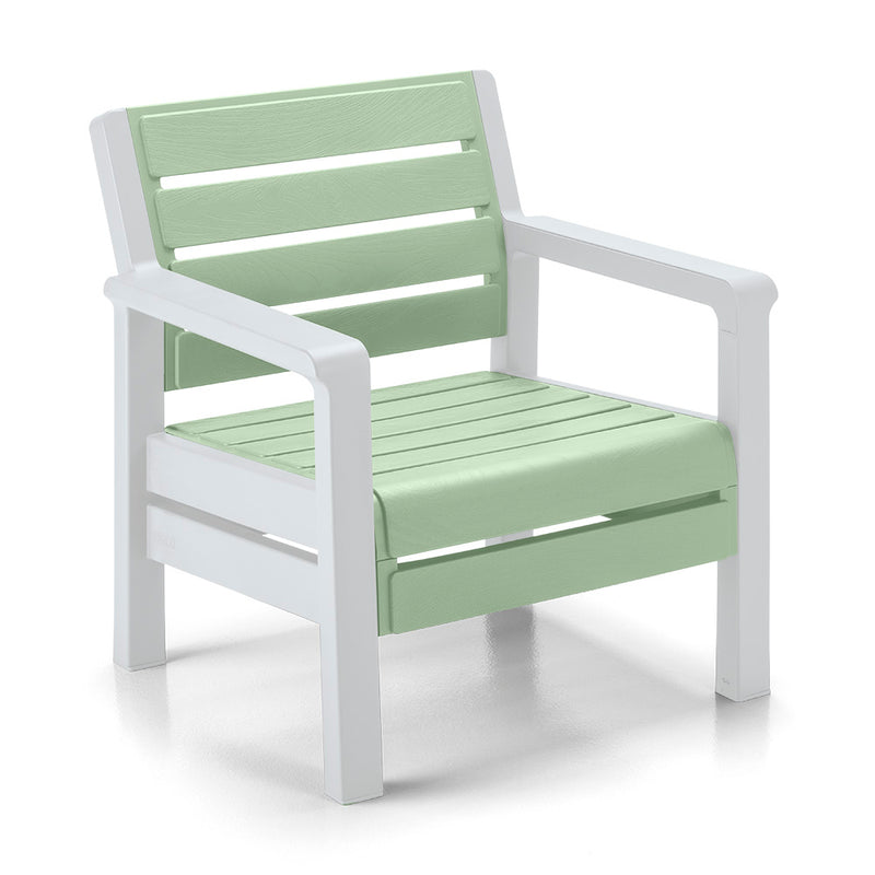 Sillon Baru Verde Salvia y Blanco 14192