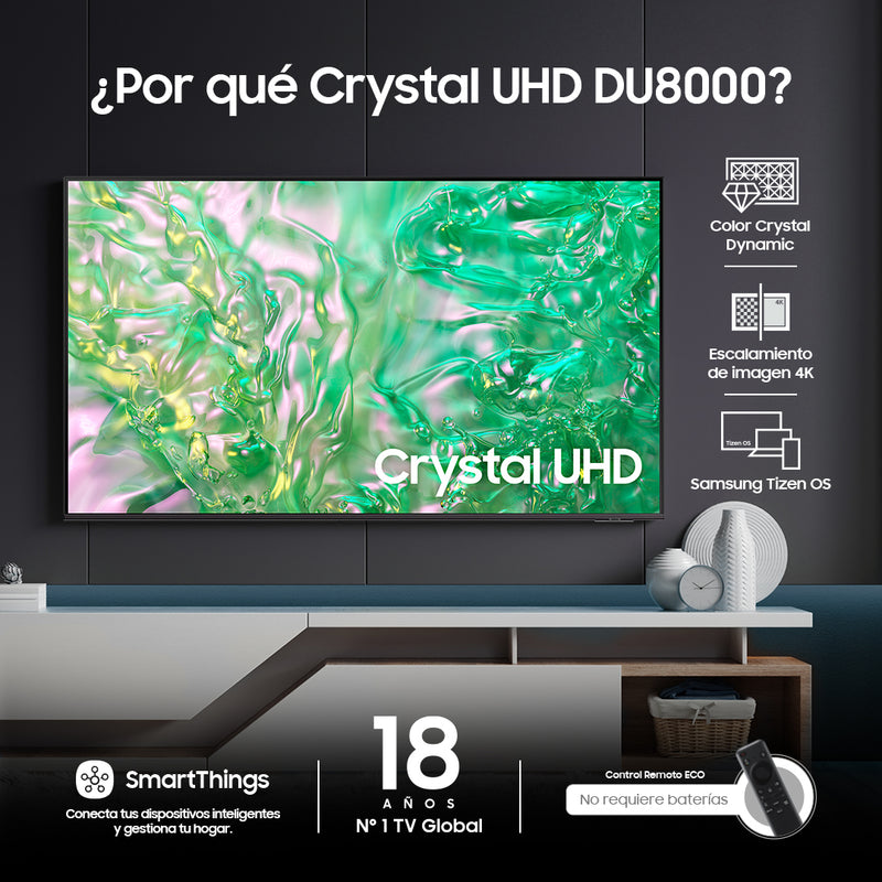 UN50DU8000KXZL    Televisor LED 50" UHD 4K Smart Crystal Gray