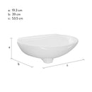 Lavamanos Milano Sin Pedestal Blanco