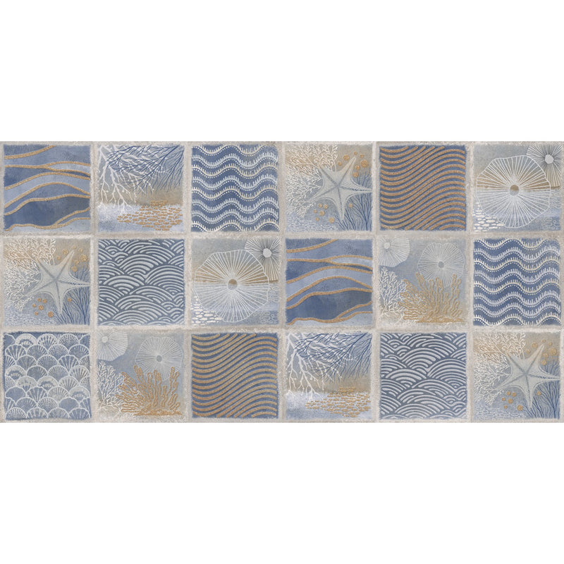 Base Decorativa Coral 30x60x1.08 Azul