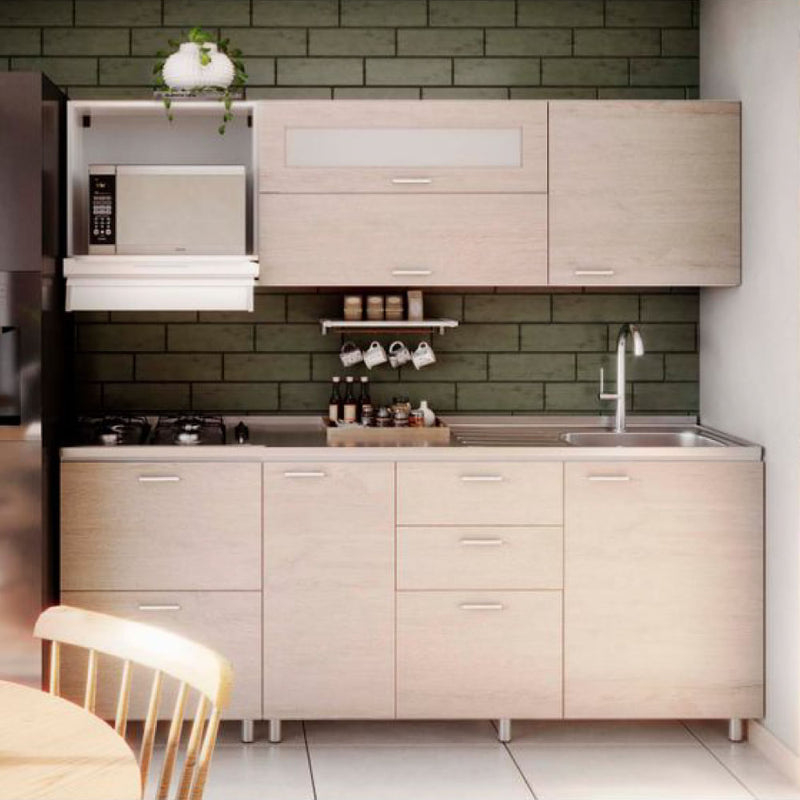 2,10m Cocina Genova Color Chantillí 4G Dererecho Fluens COMBO223709-229660