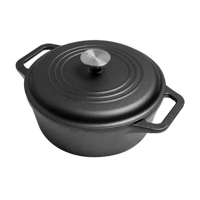 Olla Horno Holandes Esmaltada 3.8LT Tapa de Hierro Negro 34917