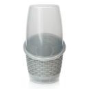 Cubiertero Rattan Gris Plata 02442GRISPLATA