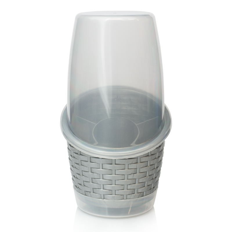 Cubiertero Rattan Gris Plata 02442GRISPLATA