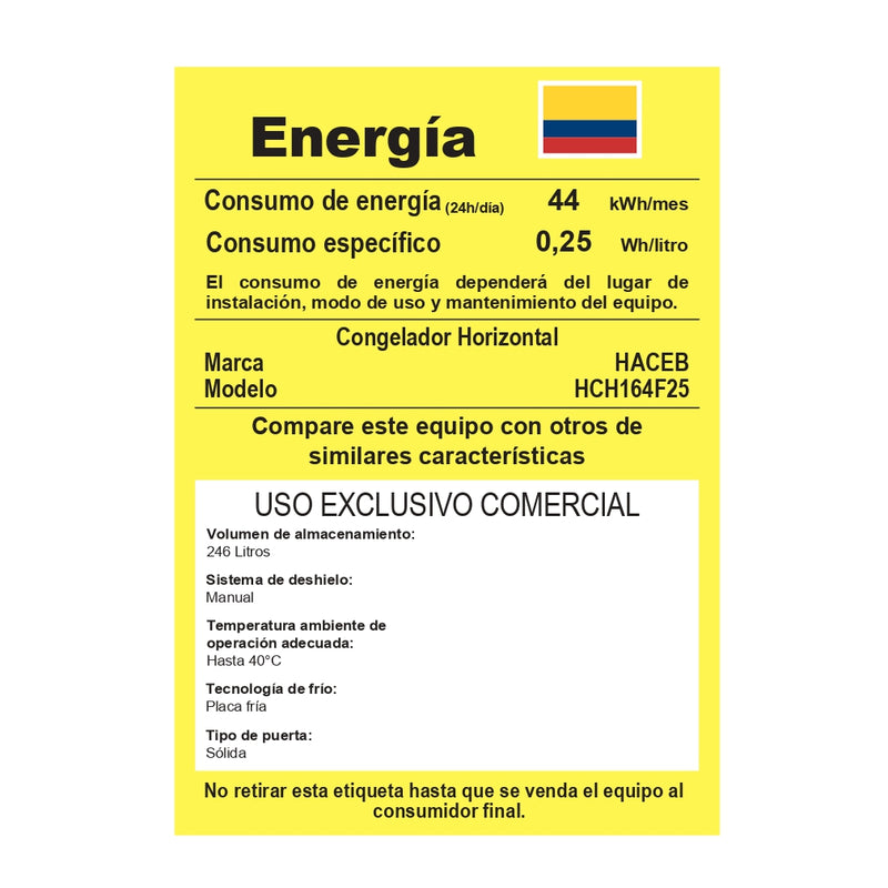 Congelador Horizontal Haceb 251 Litros con Escarcha Blanco 9003059
