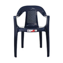 Silla Oceanía con Brazos Peletizada (Espaldar Ratan) Azul oscuro 879