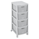 Cajonero Fique 4 Gavetas Gris Hielo 12571