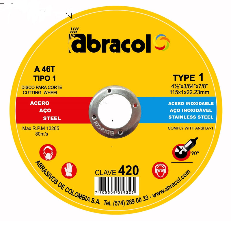 ABD2A0046049    Disco Corte Fino A46T 4 1/2x3/64X7/8