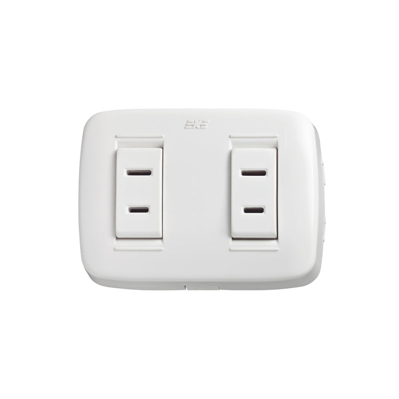 Toma Doble Americana DUE Blanco 12066