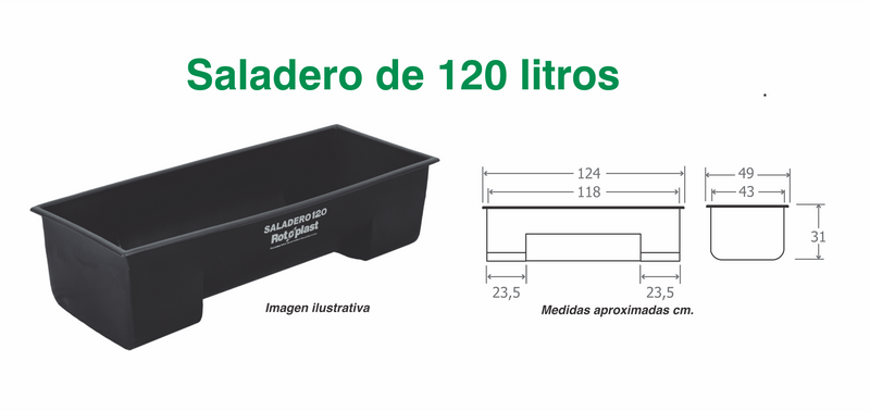 Saladero 120 Litros Negro