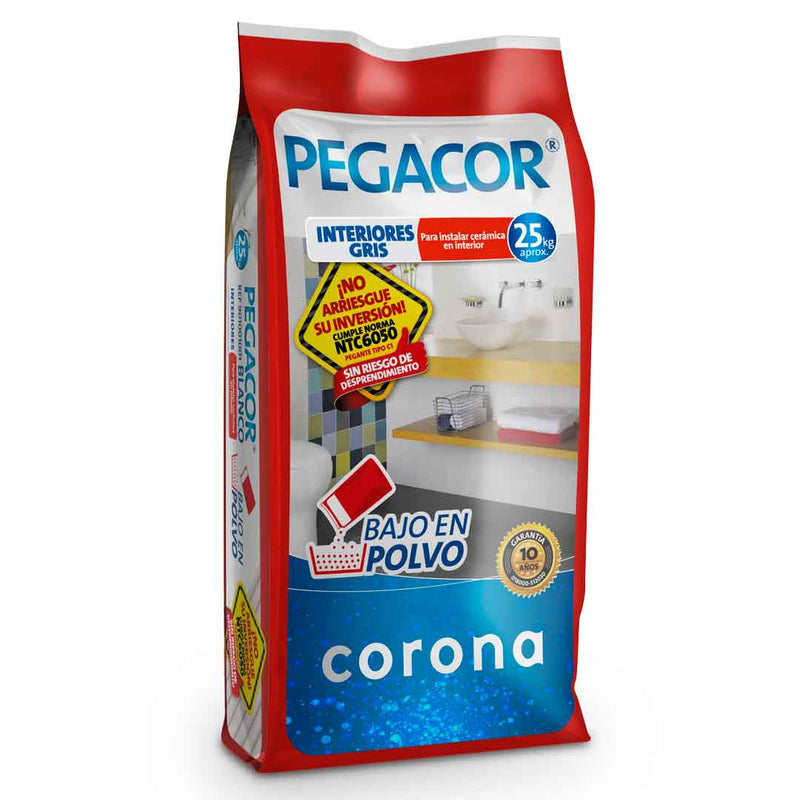 Pegacor gris interiores bulto x 25kg