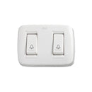 Pulsador Doble DUE Blanco 12055