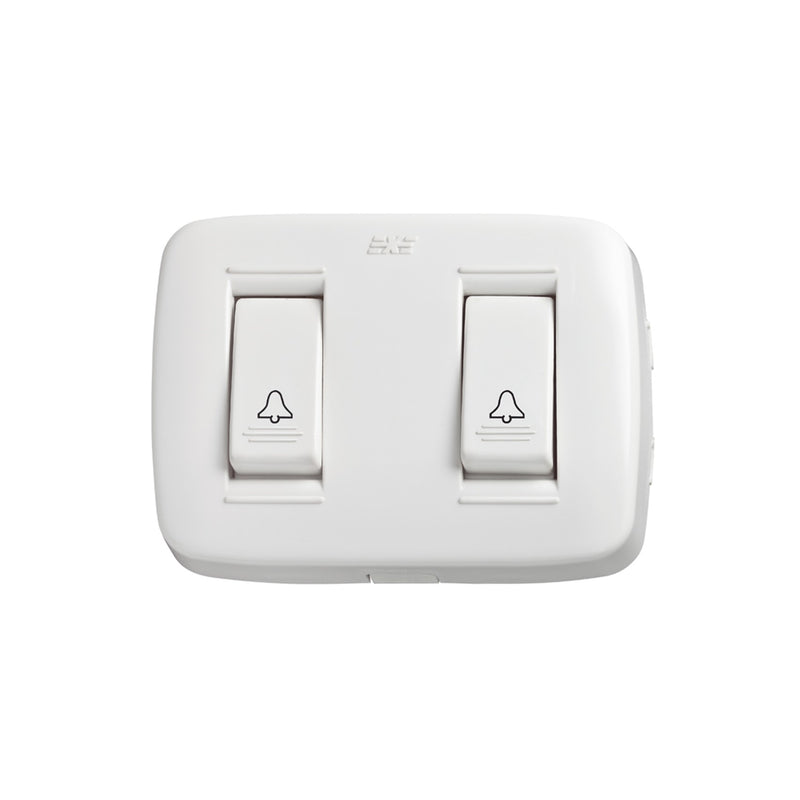 Pulsador Doble DUE Blanco 12055