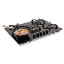 Cubierta de empotrar de Cristal de 76 Cm Negro Gas Natural 9000748