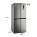 Nevera No Frost Multi Door 421LT Silver ERQU40E3HWS