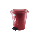 Papelera de Pedal 25LT Peletizada Con Etiqueta - Roja 253