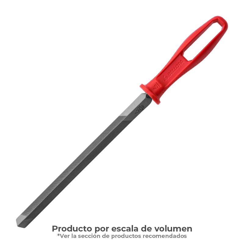 Lima 8” triangular con mango rojo 840872
