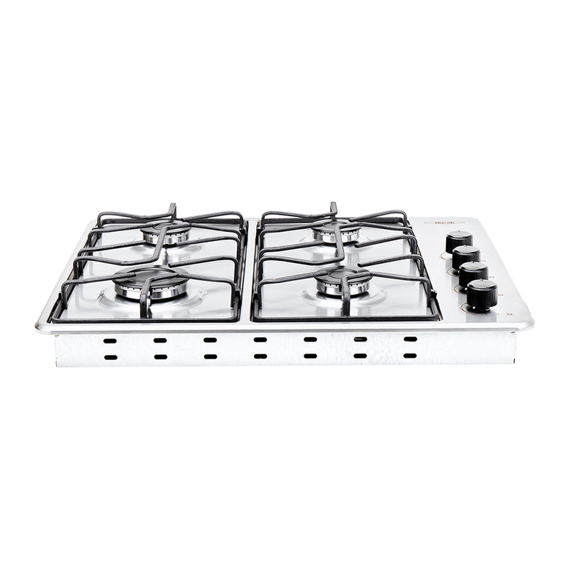 Cubierta de Empotrar 60x51cm 4 Puestos Gas Natural Color Plata 9003286