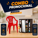 Combo 20 Sillas Sinfonía Rojo + 1 Gabinete para Baño con Espejo Wengue COMBOSINFONIAROJO
