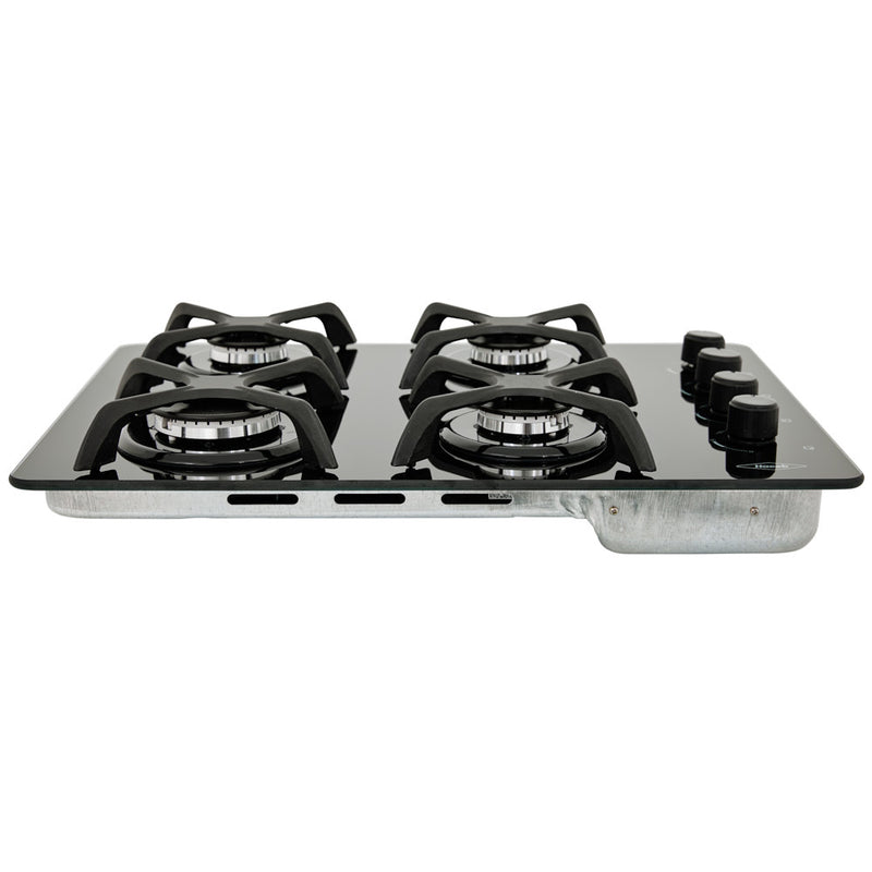 Cubierta para Empotrar de Cristal 60 Cm Negro Gas Propano 9000769