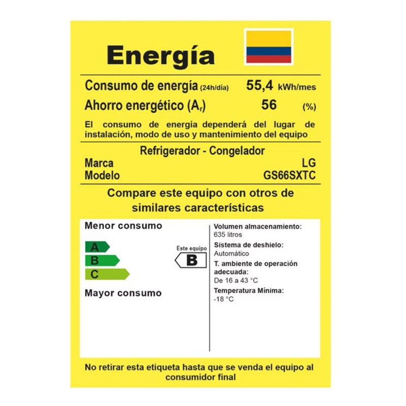 Nevecón SxS InstaView 635 Litros Negro Mate GS66SXTC.AMCCCLM