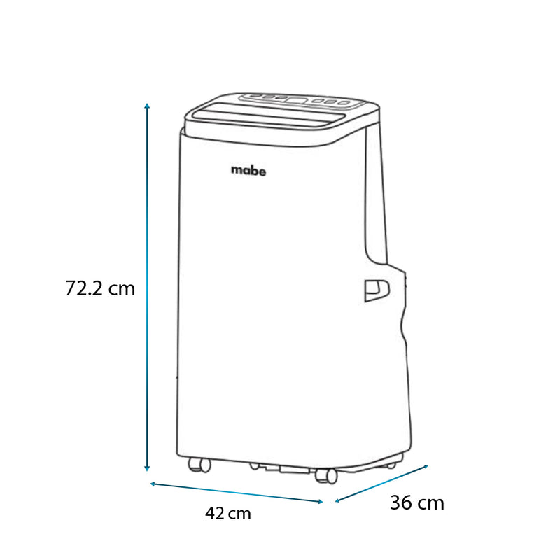 Aire Portátil Mabe 12000BTU de 115 V Blanco