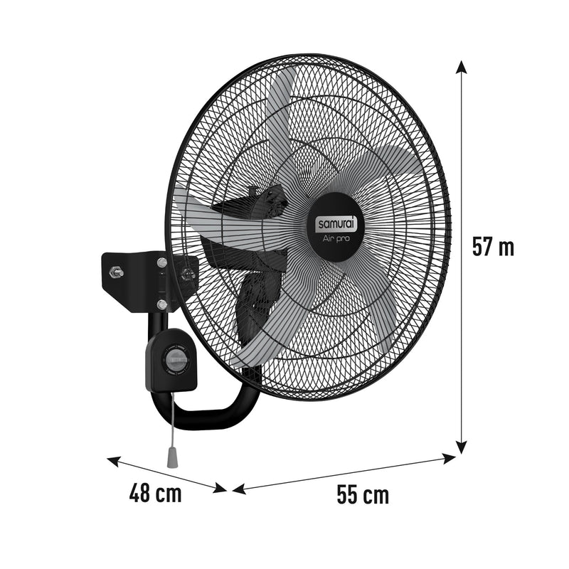 Ventilador Air Pro Pared Color Negro