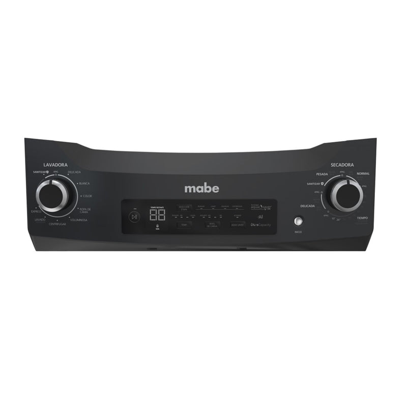 Centro de Lavado con Tapa de Vidrio 23kg a Gas Color Diamond Gray MCLC2340GPDG0