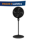 Combo Pague 5 lleve 6 Ventilador Air Turbo Pedestal 3v Negro COMBO5X6AIR