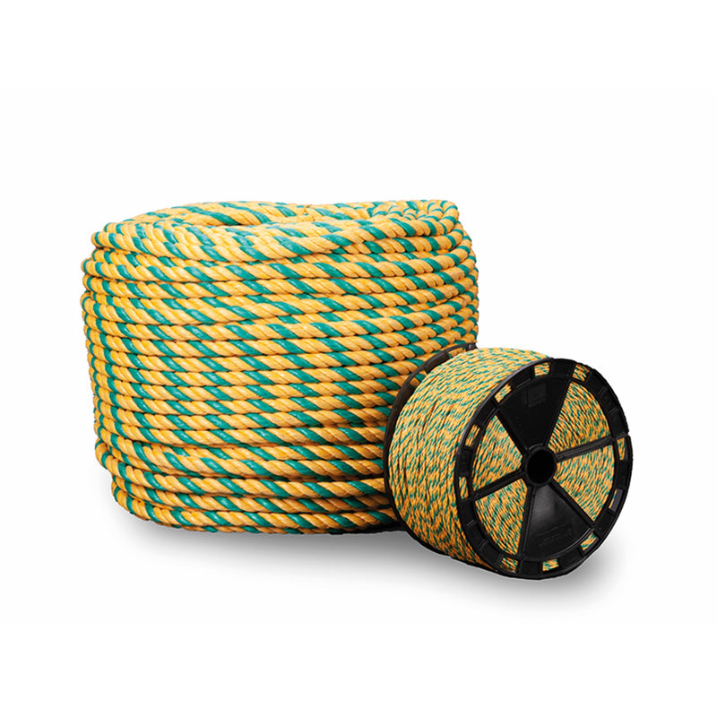 2201062   Soga Polipropileno 16mm, rafia 5/8" amarillo,verde
