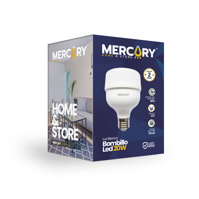 Bombillo LED Alta Potencia de 20 Watts 6500k Blanco IBL09